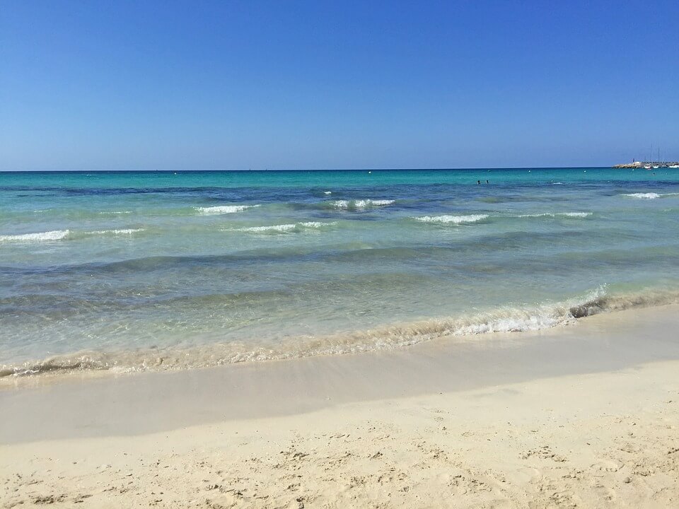 eau mer majorque es trenc plus belles plages d'espagne