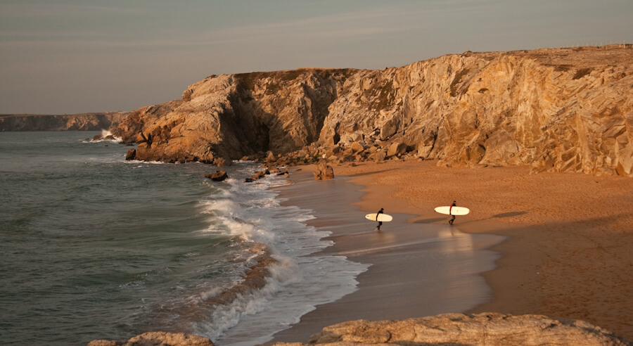 plage de port bara quiberon surf en bretagne
