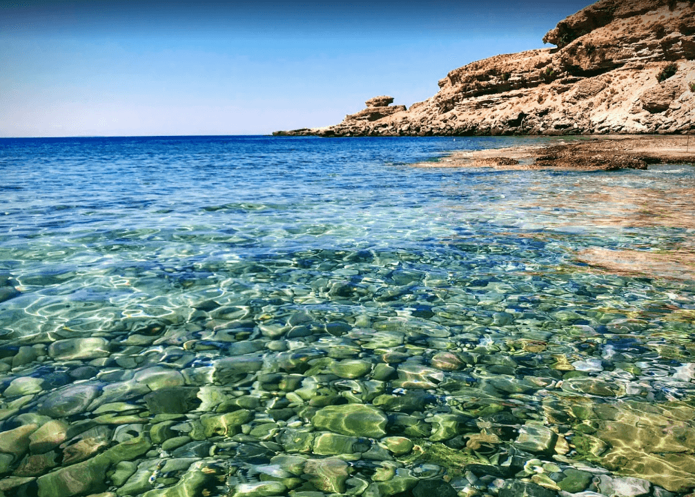 plage de filaki mer transparente naturisme en grèce