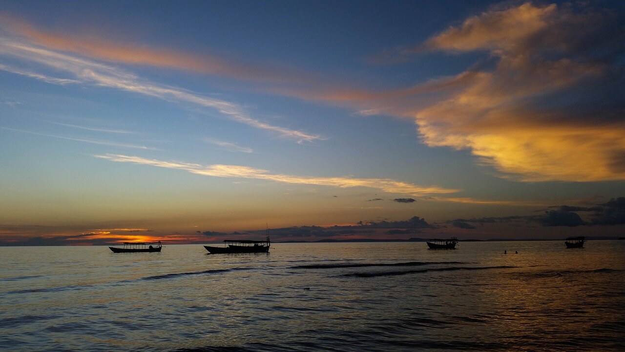 coucher de soleil sable plages de Sihanoukville