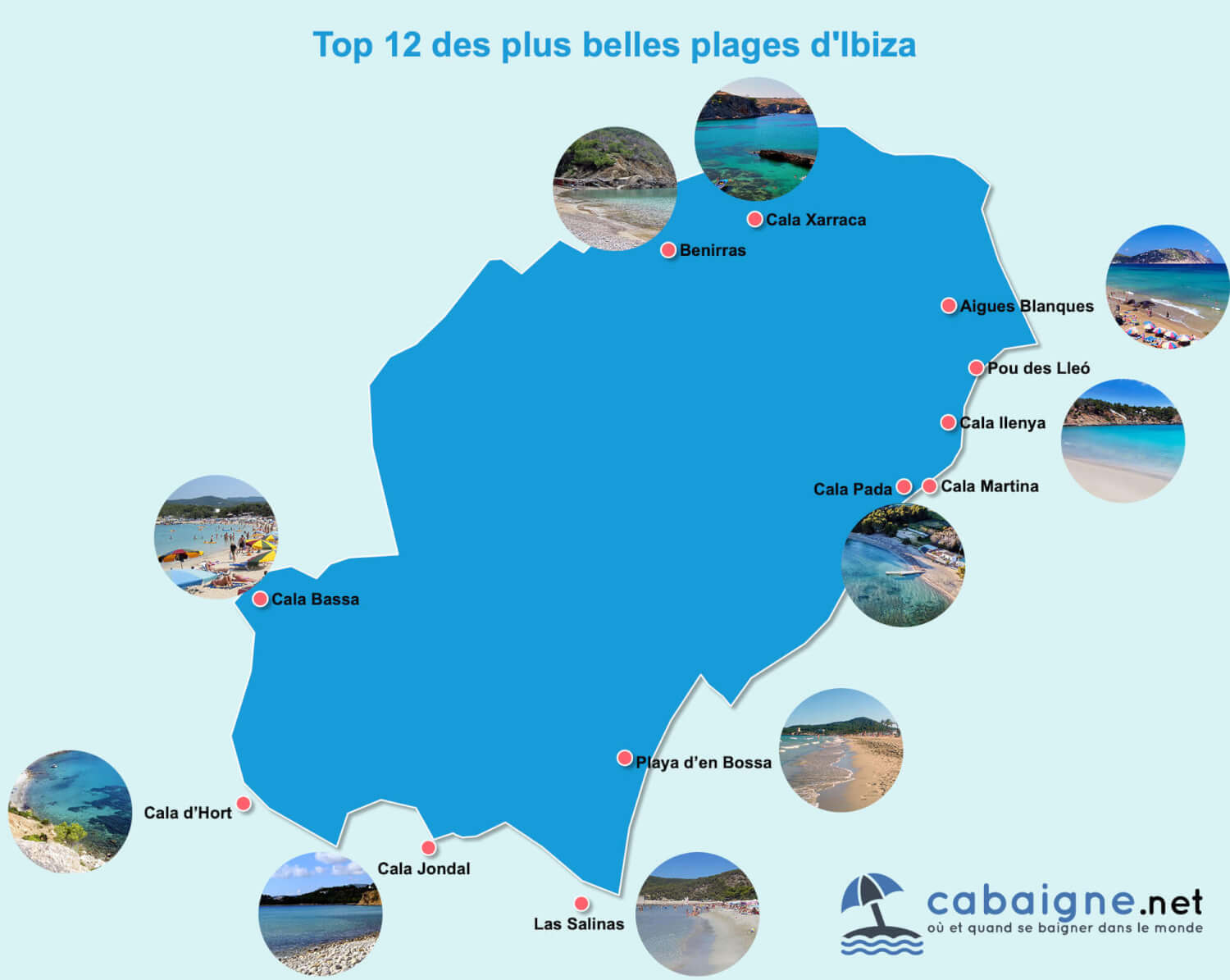 carte ibiza plage