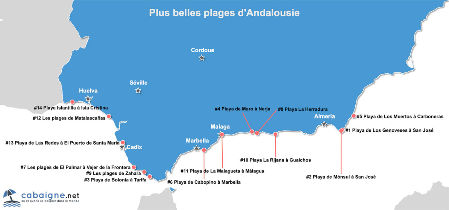 Top 14 des plus belles Plages d’Andalousie (avec Carte et Photos)