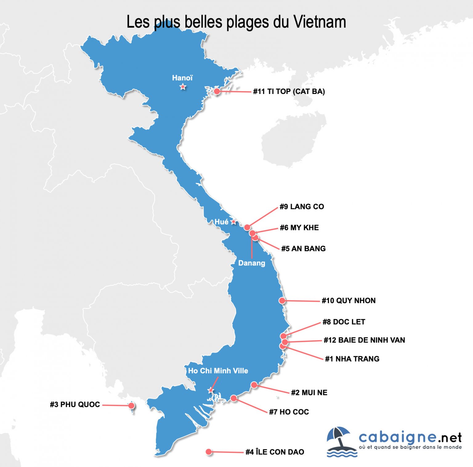 Top 12 des plus belles Plages du Vietnam (avec Carte et Photos)